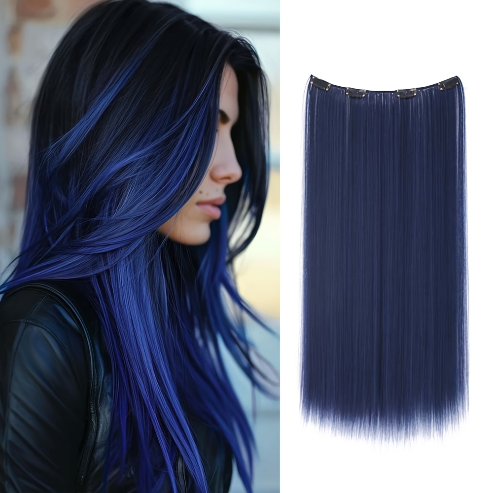 22inch long straight colorful synthetic hair extensions - Temu Canada