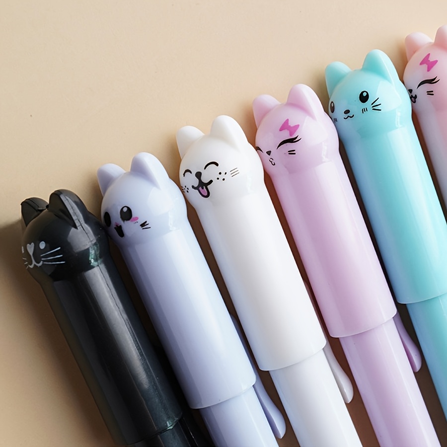 Kit De Stylos Effaçables à Friction 0,7 Mm - Design Animaux, Encre Thermosensible, Idéal Pour école Et Bureau