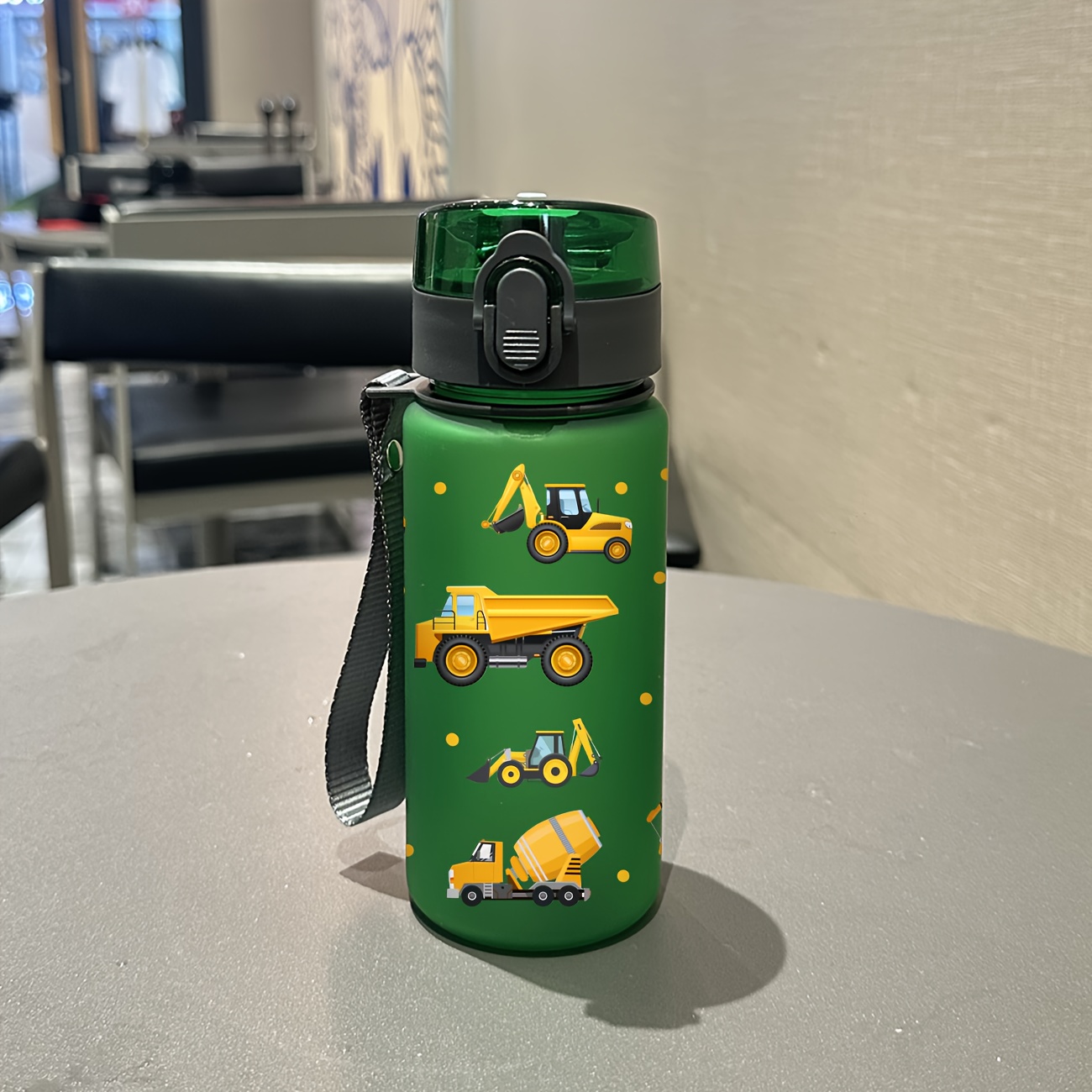 New Cartoon Truck And Engineering Vehicle Pattern Plastic Water Cup, High-value Colorful Plastic Sports Water Bottle, , Summer Sports Water Jug, Portable Sealed Niche Plastic Water Cup