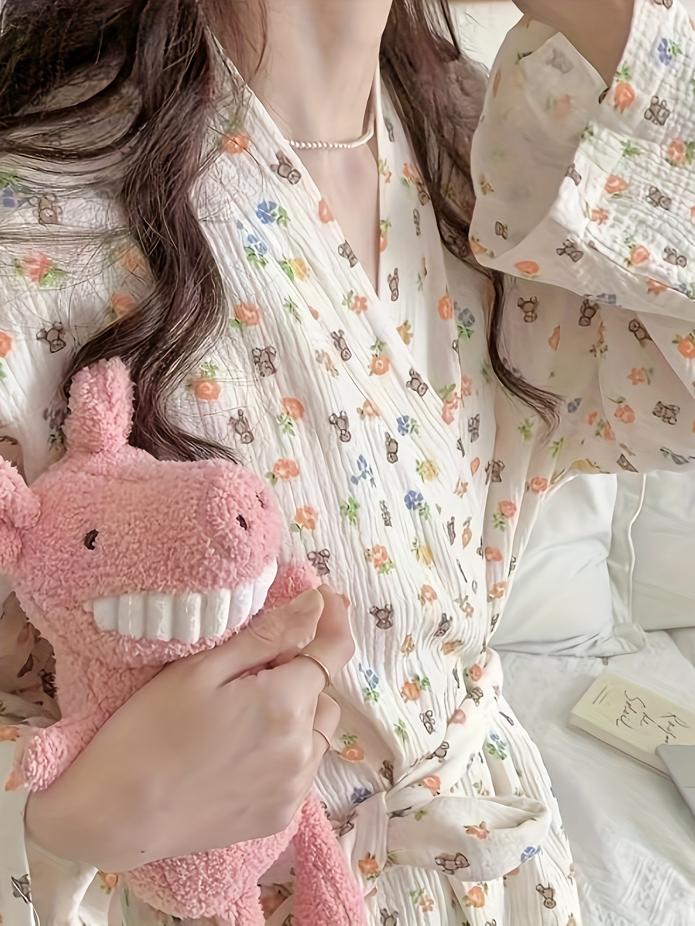 otoño 2025 kimono japonés larga oso Temu Colombia