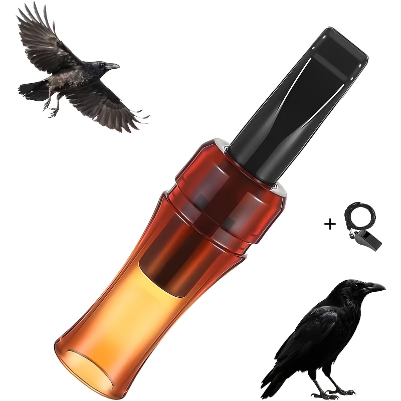 TEMU 1pc Crow Caller To , Portable Crow Whistle, For Outdoor, Beginners, Professional(free Gift A Black Whistles)