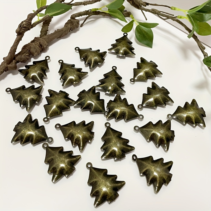 

Bronze Metal Christmas Tree - 10pcs Set For Decor, & Fireplace Accents, For , , And
