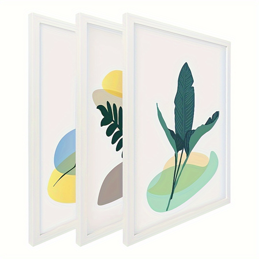 Image of 3pcs/set 30 X 40cm (can Hold 28.2 X 38.2cm Photos) White Photo Frames, Suitable For Corridors And Living Room Walls, Hung On The Wall Horizontally And . Photo Paper And Cardboard Not Included