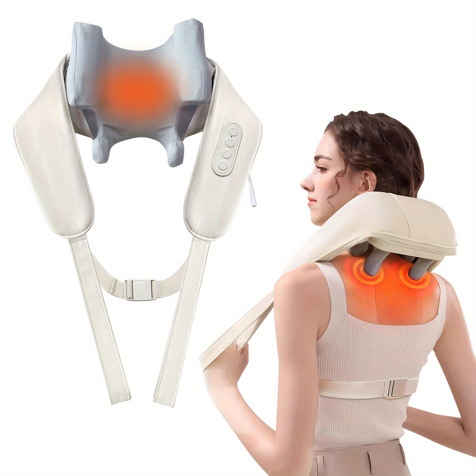 

Electric Shiatsu Massager, 4d Deep Kneading For Neck, Back, Shoulders, And Legs, Multifunction Intelligent Cervical Massager With Heat, Ideal Birthday Or Christmas Gifts For Men & Women