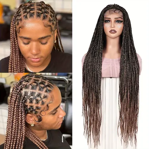 wigs with braids sold on Temu United States