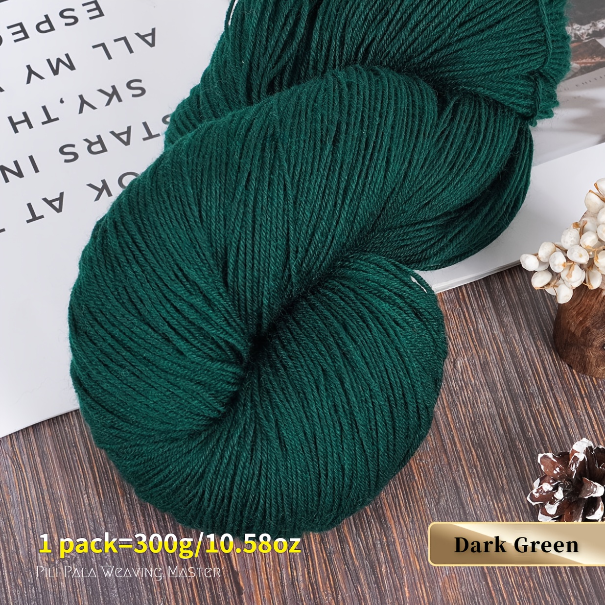 TEMU Écheveau de Laine Mérinos MOMOCIAGA 300g/10.58oz - Ultra-, Chaud et pour Tricotage & Crochet - 15 (Du Café ) - Pulls à Soi-, Écharpes, Châles,