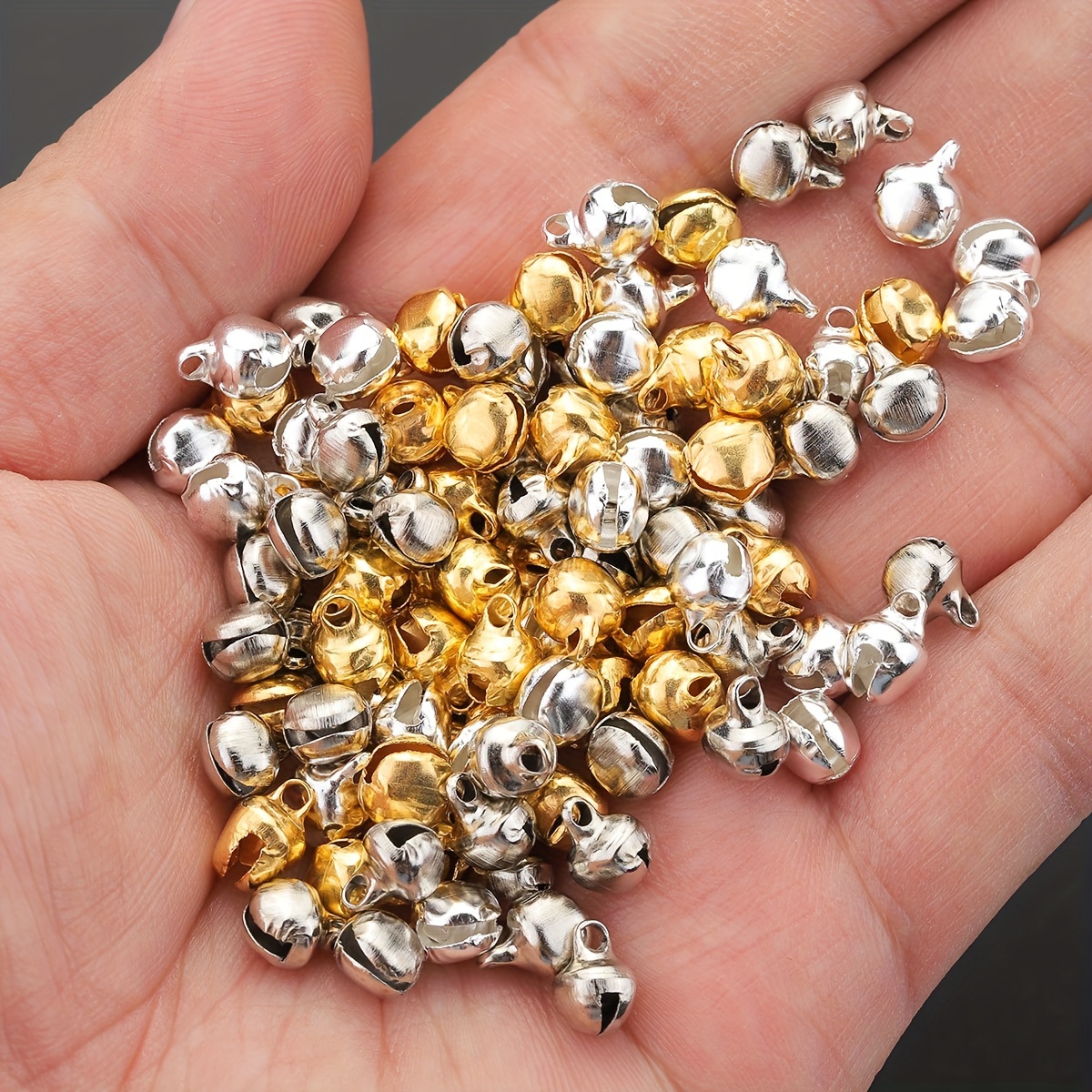 

100pcs/200pcs 6mm Opening Pendant Christmas 's Day Pet Decoration Metal And Silvery Water Drop Diy Bracelet Accessories Hairpin Decoration