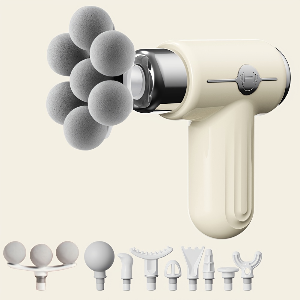 7-Head Rechargeable Massager Gun/10 Interchangeable Heads & USB/Quiet Portable Muscle Massager/Full Body, Ergonomic Back Massager/Travel, Gym, Athletes/Ideal Gift for Muscle - Image 13