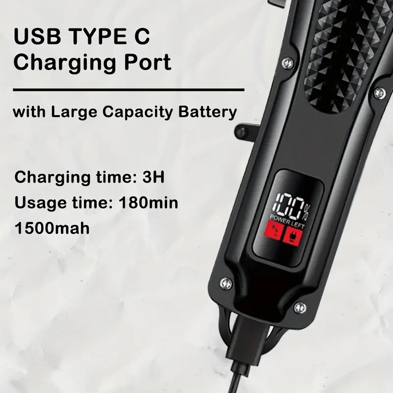 mens grooming kit usb rechargeable electric foil shavers hair clipper with precision trimming styling tool limit comb ideal holiday gif Product details 3