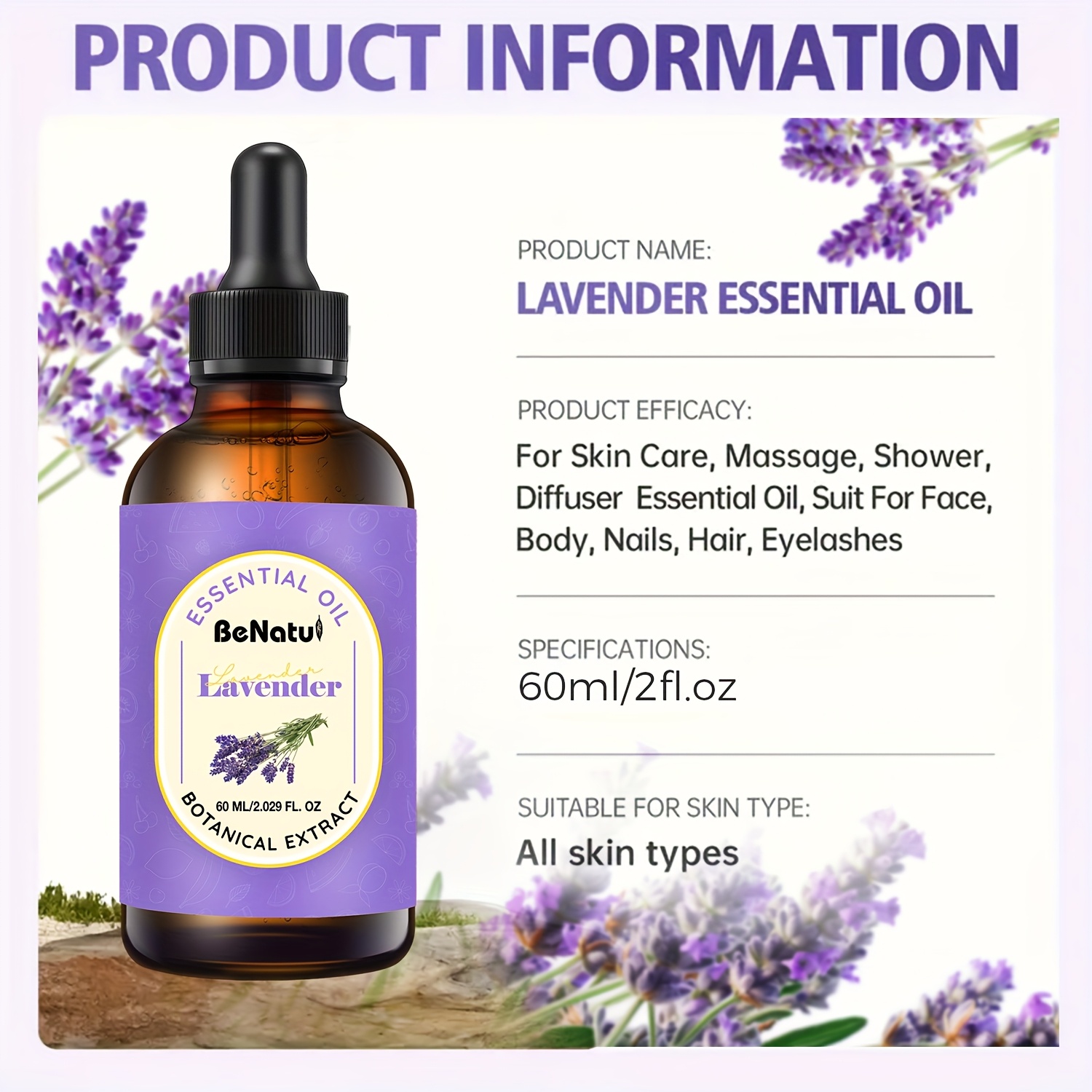 120ml/4oz Lavender Essential Oil - Large Size Lavender Scent Oil for Diffuser, Humidifier, Candle Making, Soap DIY, Massage Blend, Body Spray & Home Fragrance - Long Lasting Lavender Aroma for Room, Bedroom & Car Freshening - Gift for Women - Local
