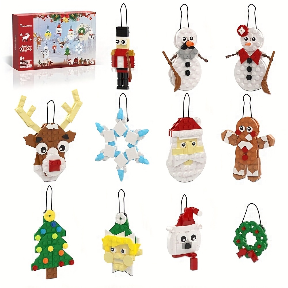 

11-in-1 Christmas Decoration Building Kit, Christmas Tree, Garland, Santa Claus, Snowman, Gingerbread, Reindeer, Nutcracker