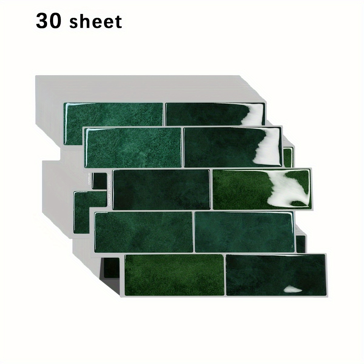 1/10/ Self Adhesive Wall Tiles, Green Peel And Stick Backsplash, Waterproof Wall Tile Sticker For Bathroom