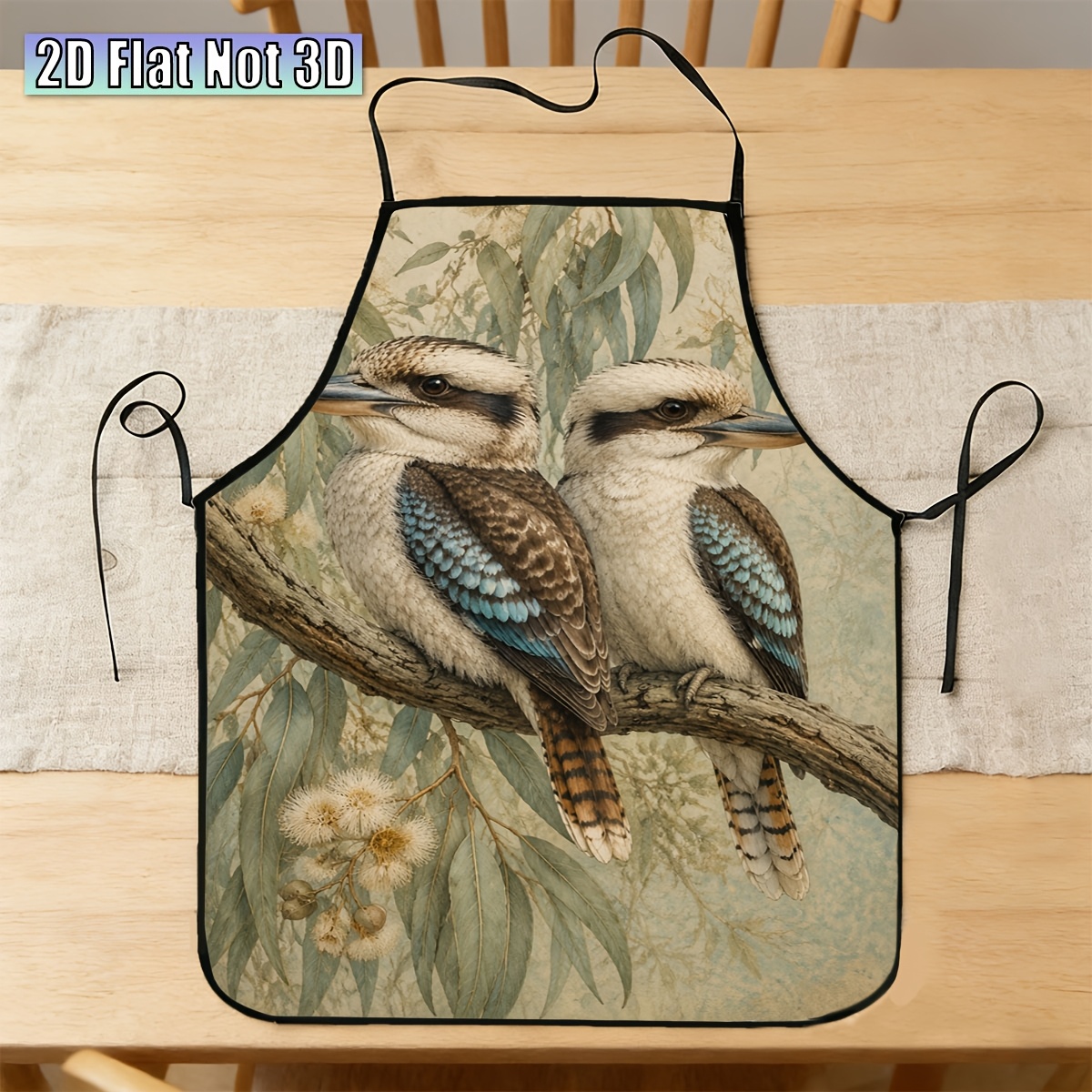 TEMU 1pc Laughing Apron - 2 Laughing On Branch, Kitchen Apron Suitable For Bbq Cooking, Bbq Apron For &, Perfect Gift For Christmas, Easter,
