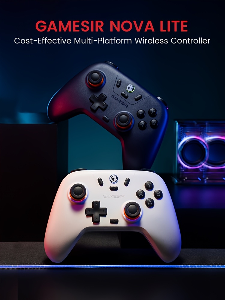 Gamesir Nova Lite Wireless Controller: Compatible with Windows PC, for Iphone, Android, Switch, And Steam Deck, Equipped with Hall Effect Triggers, Turbo Function, And Rumble Vibration, Supporting Wireless, Wired, And Dongle Connectivity