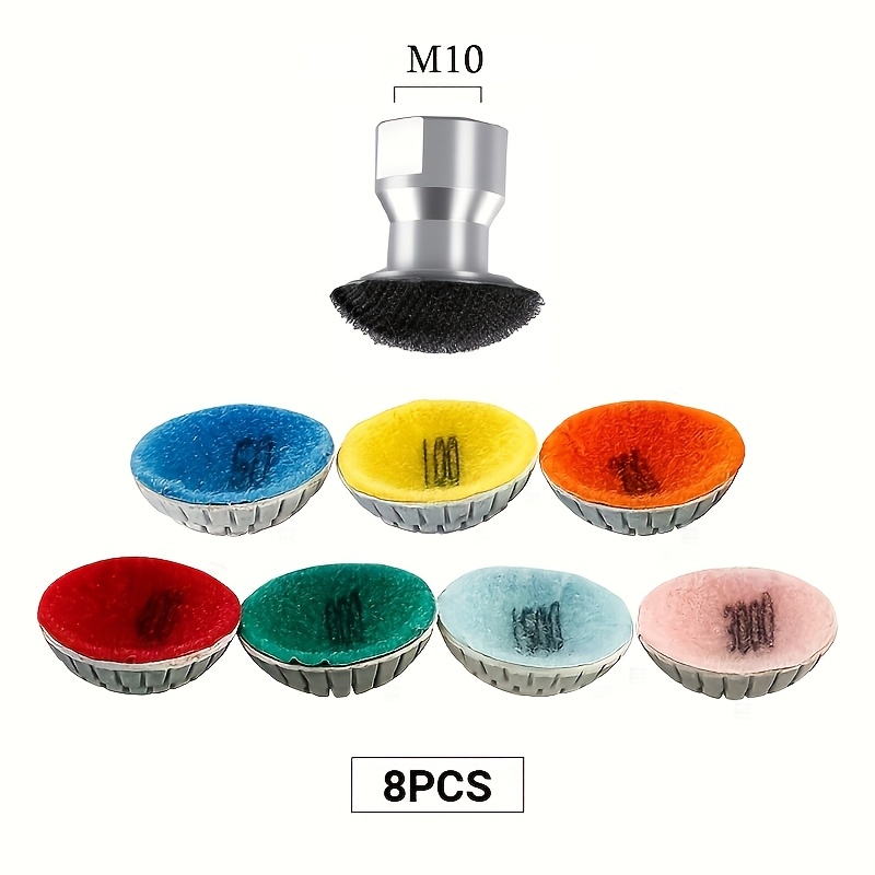 Image of 2 Inch Diamond Polishing Pad Round, Wet/dry Polishing Pads With M10, 5/8"-11 Adapter For Concrete, Marble, Stone, Countertops, Quartz- Christmas Gift