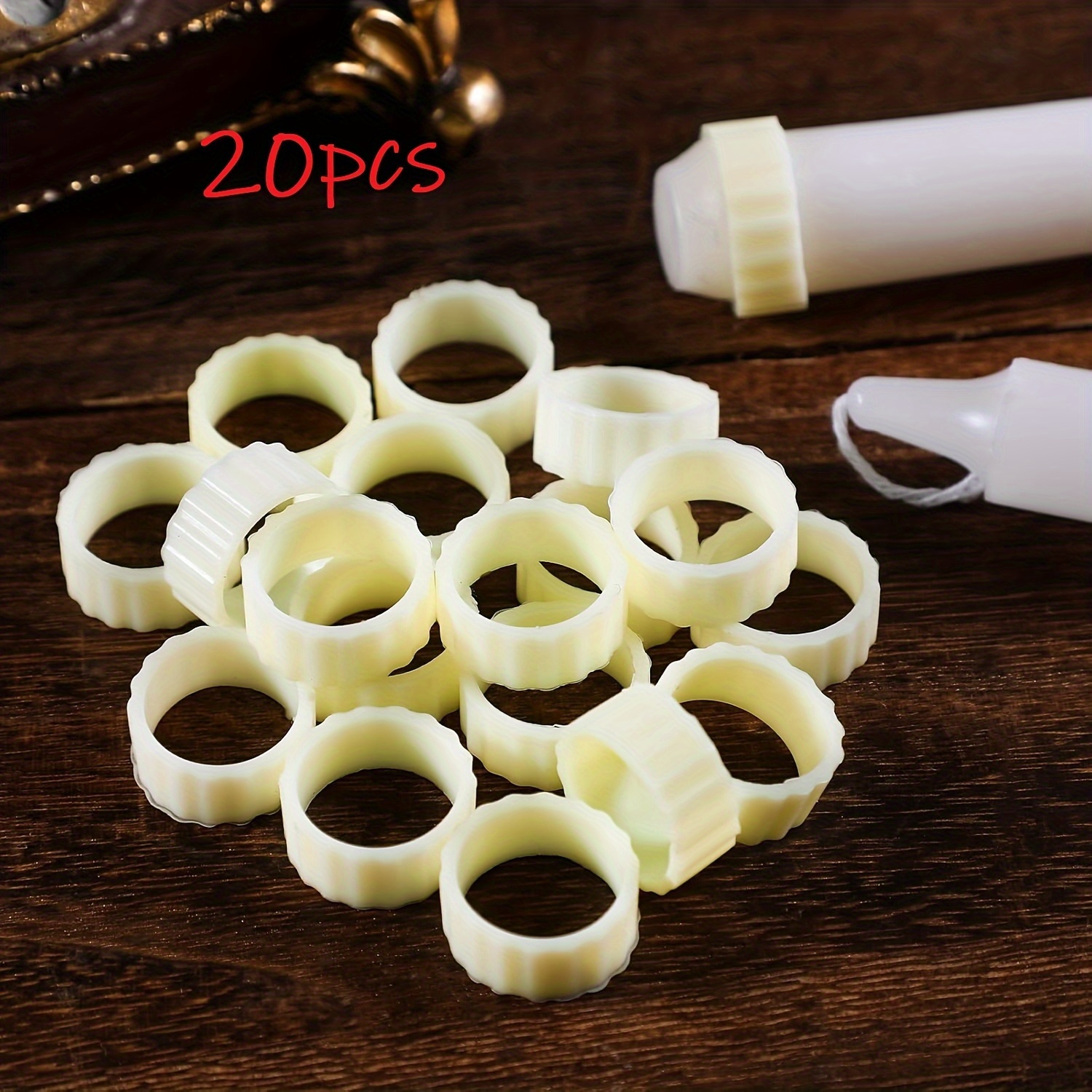 Image of 20pcs Silicone Candle Grippers | Non-slip, Anti-tipping Candle Holder With Drip Protectors, Universal Decorative Rings For And Candles, Ideal For Family Holidays Like Christmas, Easter, Thanksgiving