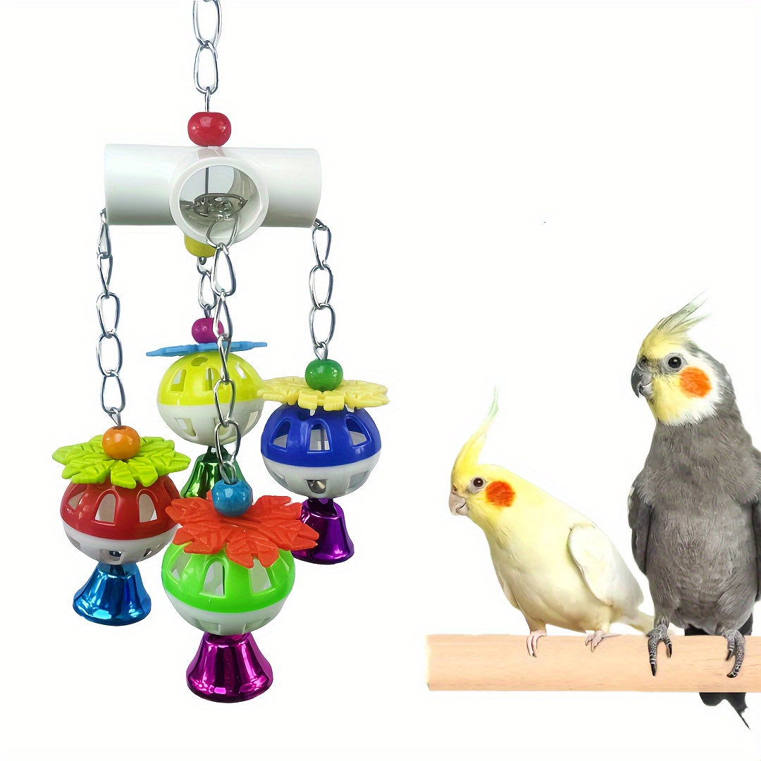 

Colorful Hanging Parrot Bird Toy, Bell Ball Hanging Play For Cage, Ideal For Parakeets And Small Birds, For Pet Entertainment And Exercise, Courtyard Decor, Random Colors Shipment