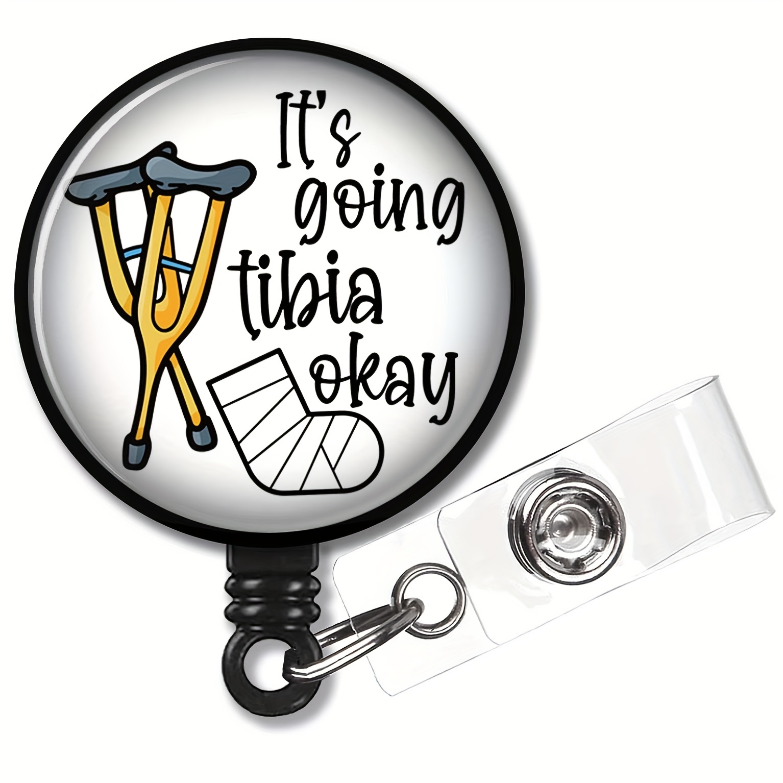 Doctor/Nurse Badge Reel With Sparkling Slogan Retractable Clip, Perfect  Gift Or Daily Accessory For Medical Staff