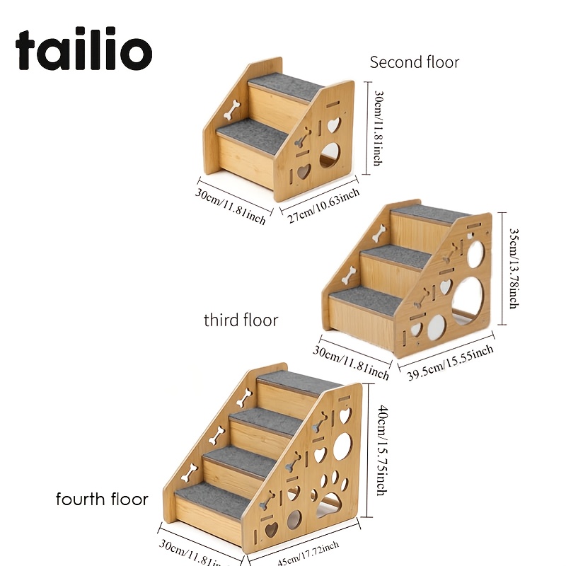item picture wooden pet stairs for small dogs dog sofa climbing ladder non slip assisting elderly dogs to   bed step aid for climbing