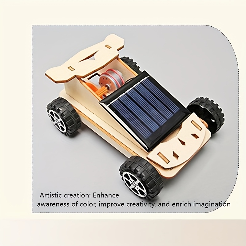 1 יחידה דגם ידני, מכונית סולארית עשה זאת בעצמך, ערכת חומרים steam, מניע את המכונית כאשר יש מספיק אור שמש, פותח את העיניים של הילדים, אוהב ללמוד פרטי מוצר 4