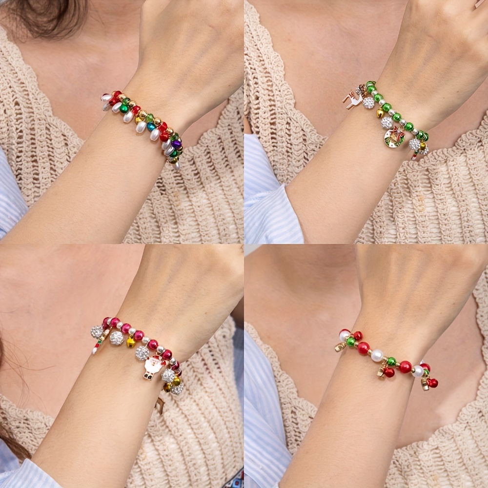 

Elegant & Sexy Acrylic Christmas Charm Bracelet - Gift For Women, Christmas Jewelry