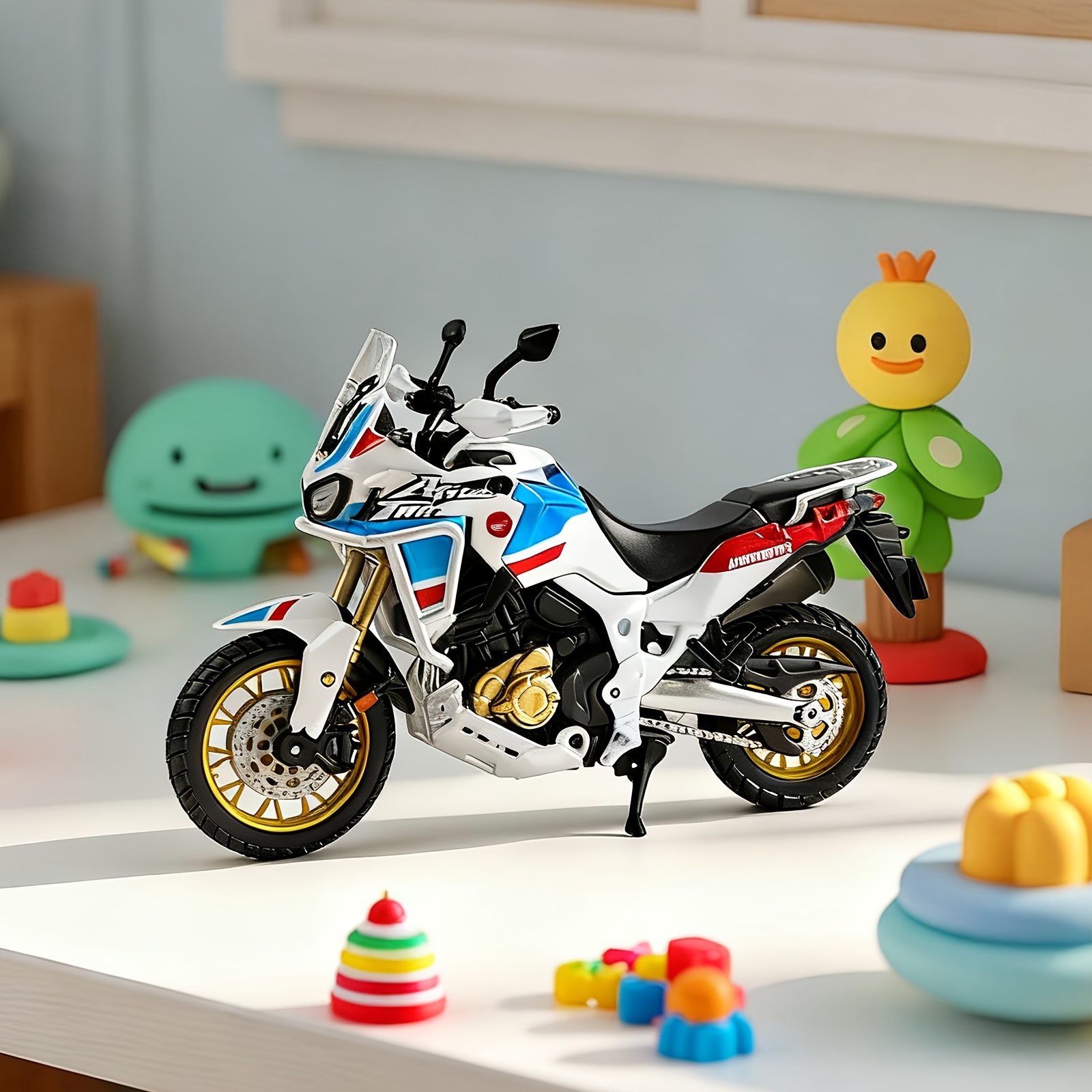 TEMU Burago 1:18 Scale Africa Twin Adventure – Precision- Die-cast Metal Replica With Premium End. An Display Piece For Home, Office, Or As A