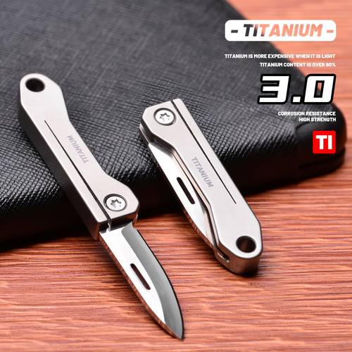 1pc of foldable knife portable edc keychain suitable for opening letters and packages