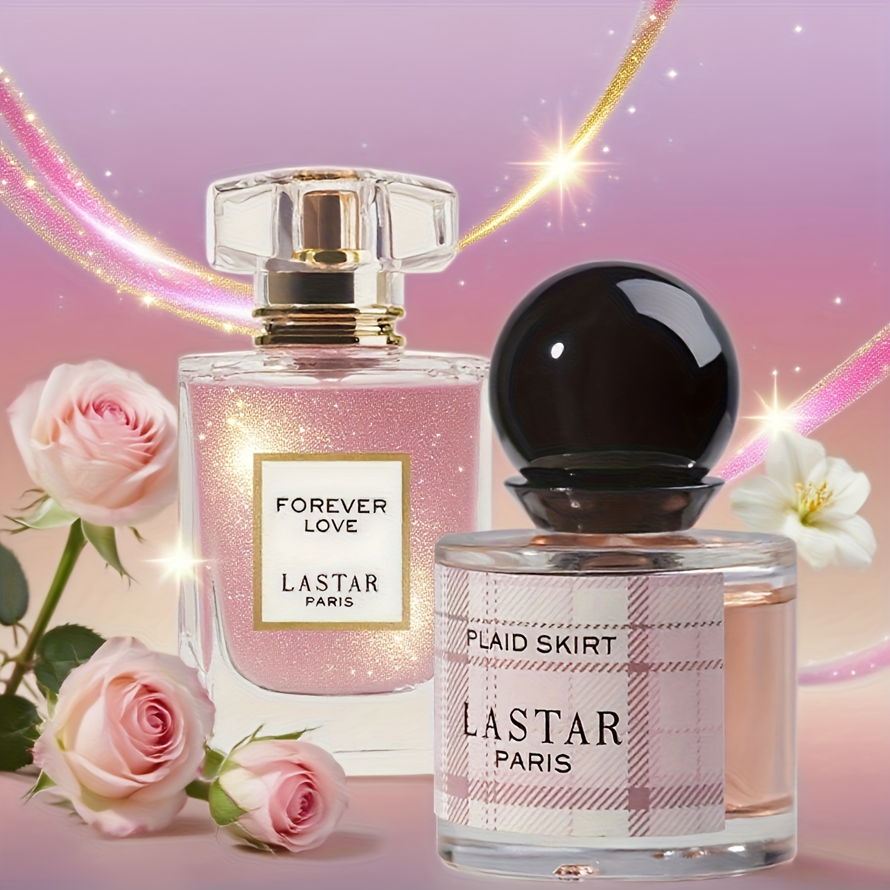 Image of Lastar Sweet And Perfume Set-, Rose, Lily Of The Valley, Vanilla- Skirt, Orange, Plum , Peony, Different Floral Scent Combinations, Perfect Cologne Gift For Women