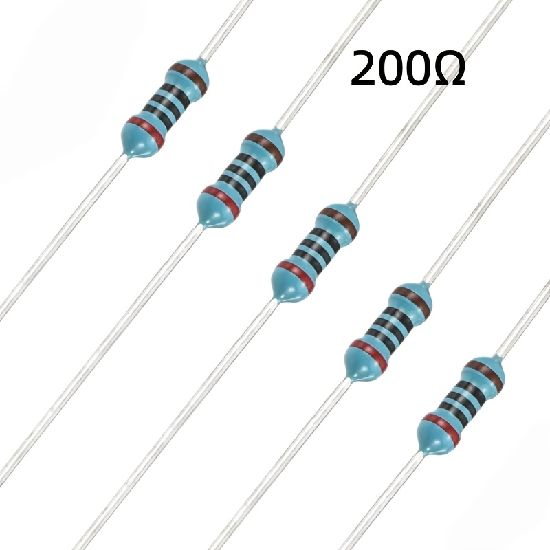 50pcs 1 4w metal film resistors 1k 10k 1m   1 tolerance compact   electronic components for circuit design suitable for electronics enthusiasts