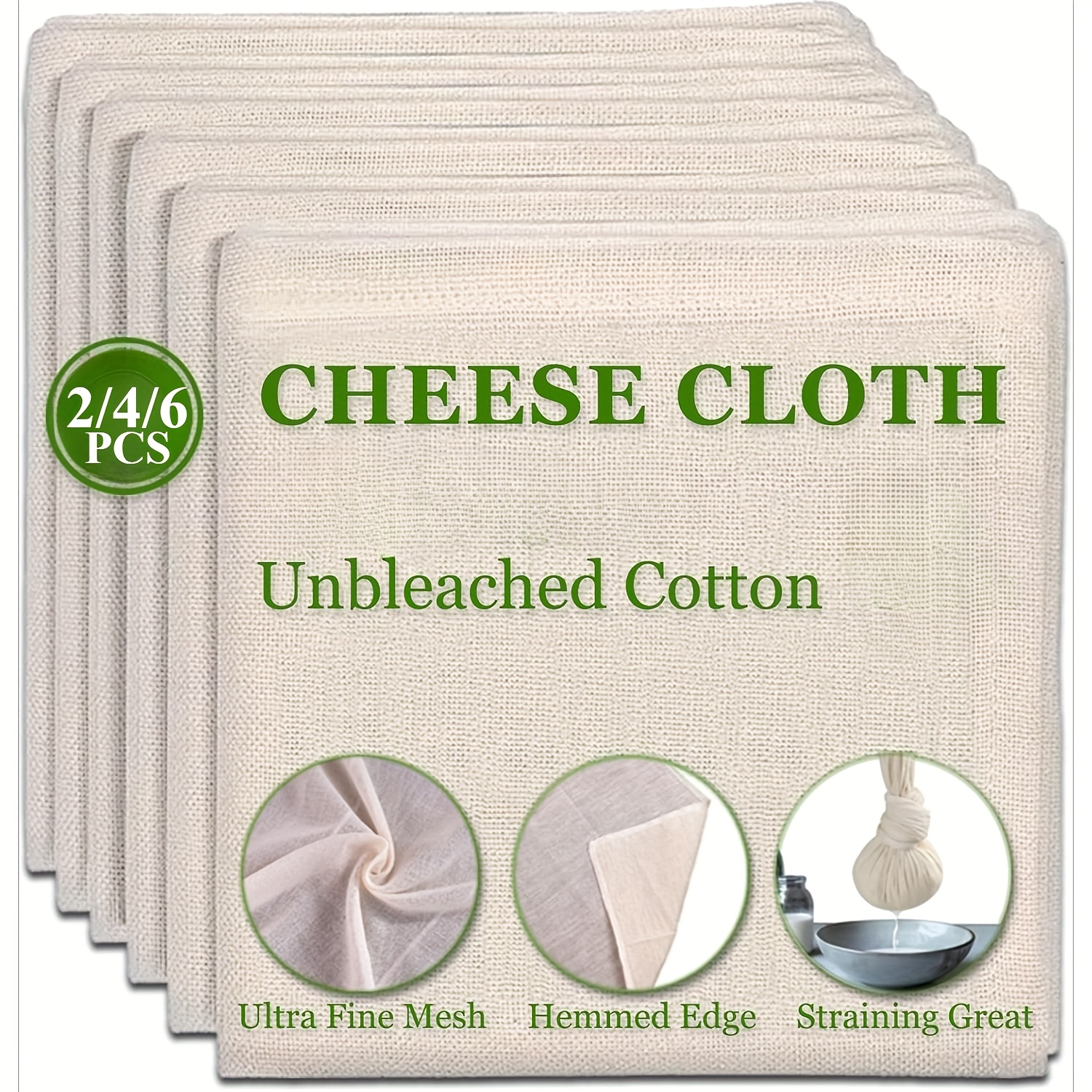 4pcs cheese cloths for straining 20x20 inch   precut cheese cloth with hemmed edge 100 unbleached reusable muslin cheesecloth for straining making yogurt juice cooking turkey