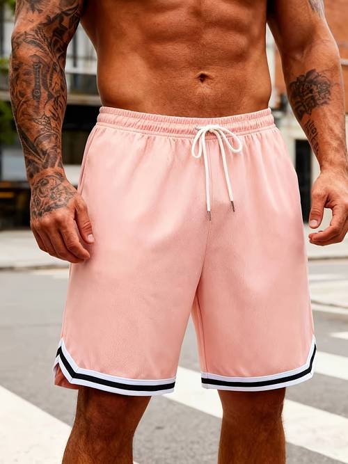 mens sports shorts for basketball and running loose fitting breathable casual shorts