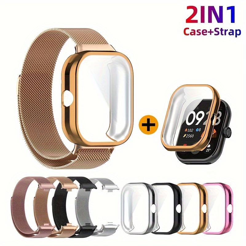 

Tpu Protective Case With Metal Strap Suitable For Redmi Watch 4