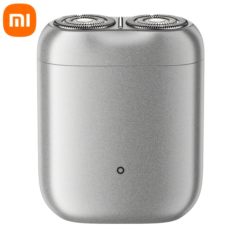 xiaomi electric shaver     sensor razor with 8000 rpm high speed motor   curved foil blade magnetic detachable head type c charging   battery pocket sized travel razor with storage pouch 3 colors gray and silver