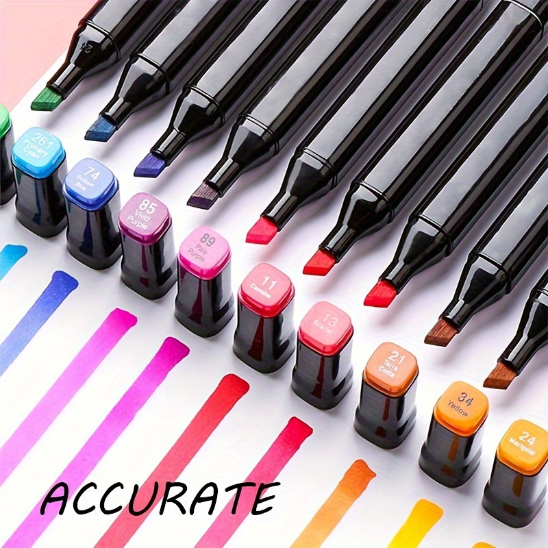 

48/80color Marker Pen Set - Double Pointed, Brush And Chisel, Used For Picture Book Colors, Painting, Sketching, Mixing And Sketching Art Supplies Set, Very Suitable For Art Beginners