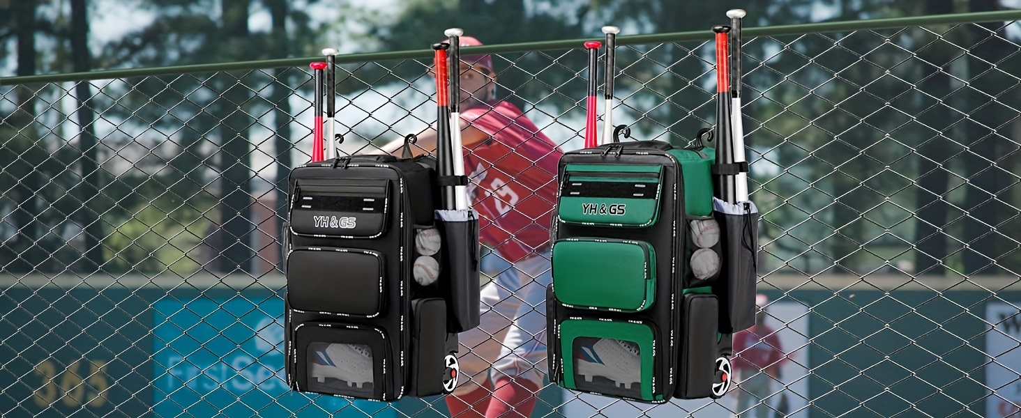 8 Baseball Bag Hooks For Fence - Personalized Acrylic Board With Metal Hooks, Bat Bag & Water Bottle Holder, Dugout Accessories, Player Gifts