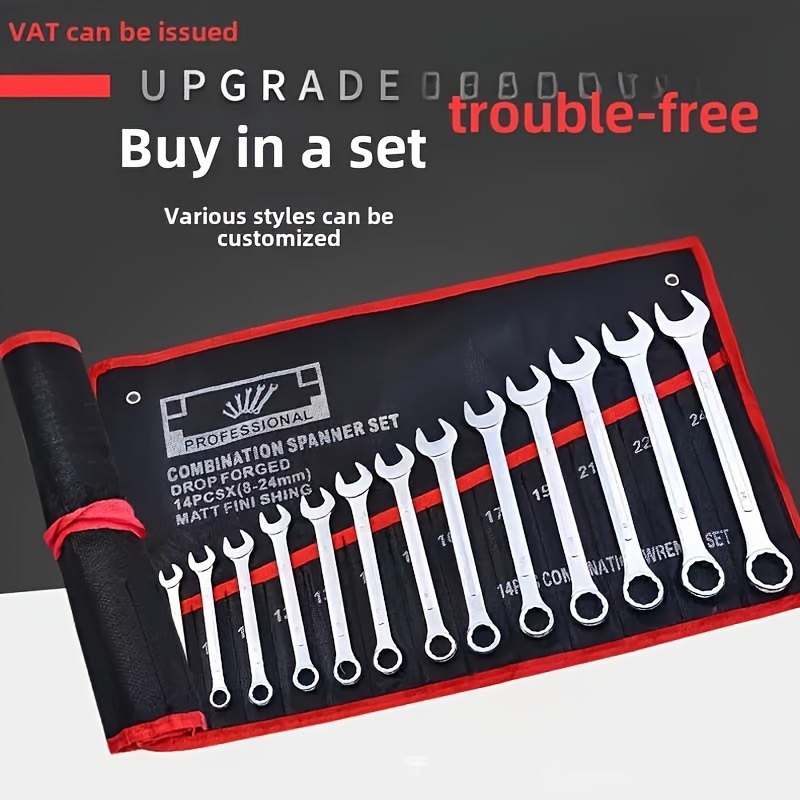 

Extended Board Plum Blossom Dual-purpose Wrench Set Open End Wrench Tool Set Combination Complete Set