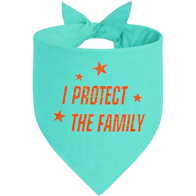 Temu – TEMU 1pc ” The Family” Adjustable Dog & Bib Bandana – Soft Neckerchief With Bib, Suitable For Birthday Costumes, Collars, Harnesses, For Medium , Pet