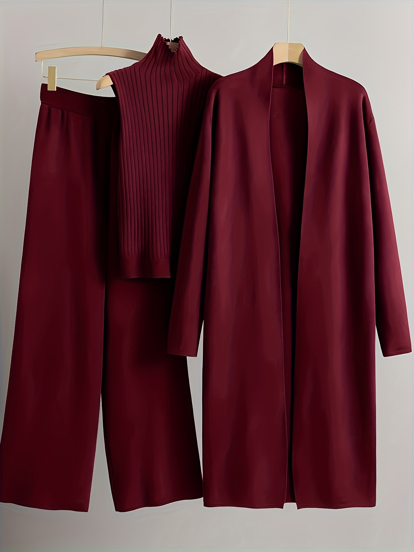 High Elasticity Women's Loose Suit with Long Wide-Legged Pants