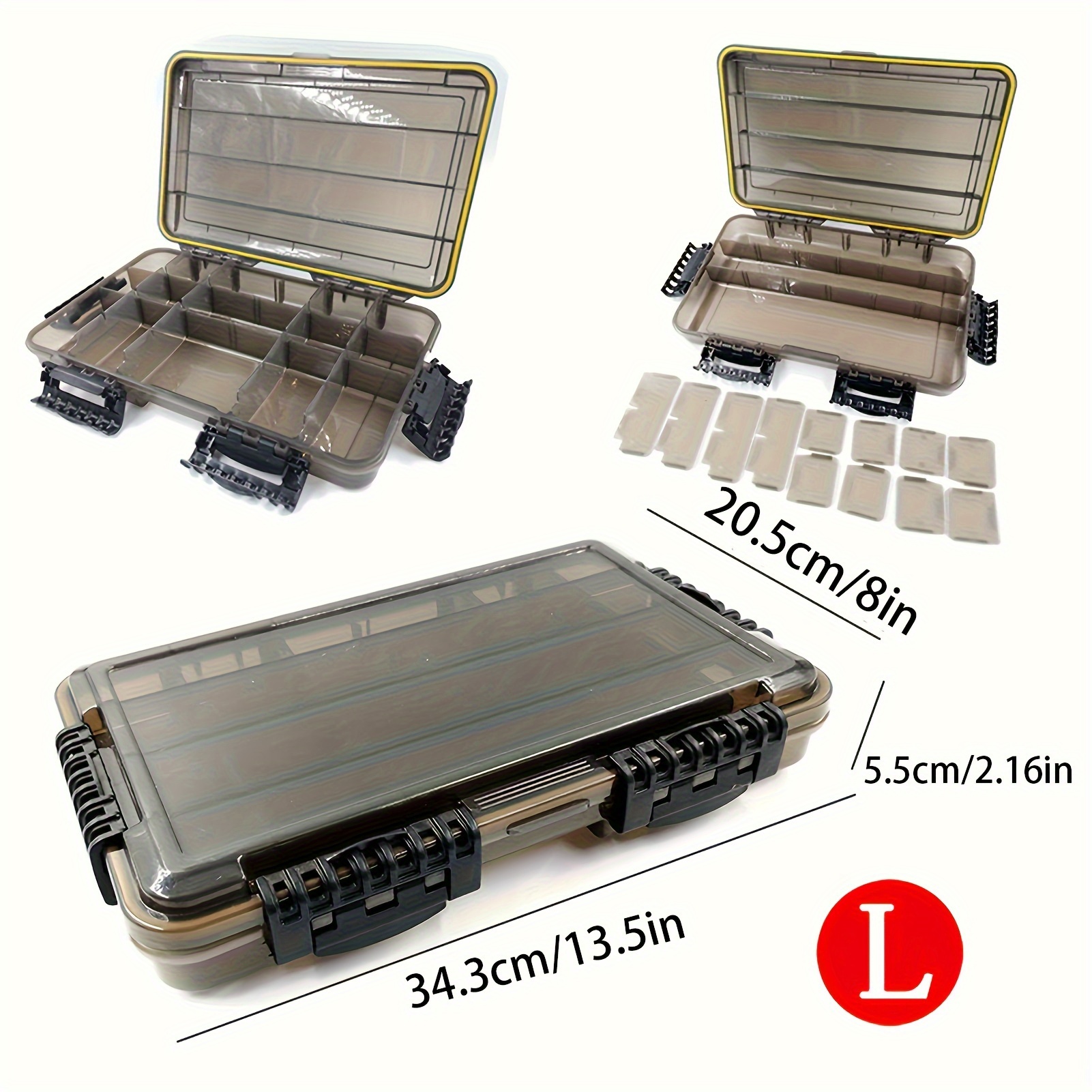 Fishing Tackle Box With Removable Dividers Waterproof Tackle