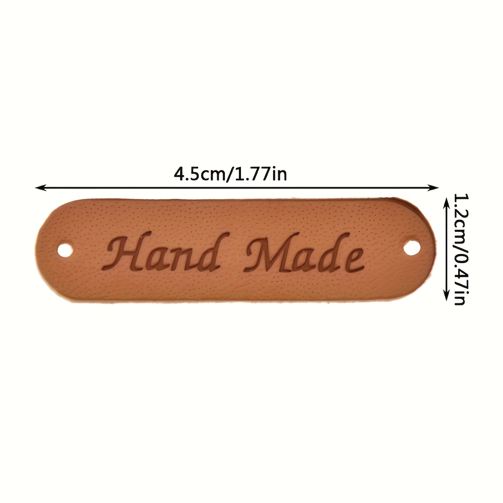 TEMU Etichette Personalizzate Vintage Eleganti - Personalizzabili con Testo, Marrone - Adatte per Abbigliamento, Borse, Scarpe, Artigianato e