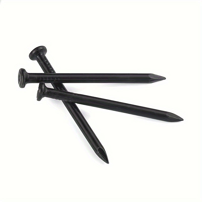 Image of 30pcs Of Hardened Black Cement-coated , Including Wall Nails, Roofing Nails, And Round Head Nails