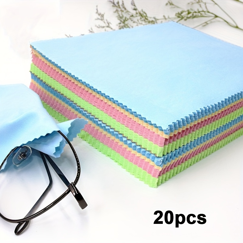 

20-pack Microfiber Cleaning Cloths For Glasses, Phone, And Computer Screens - Soft, Reusable Wiping Cloths For Lens And Screen Cleaning