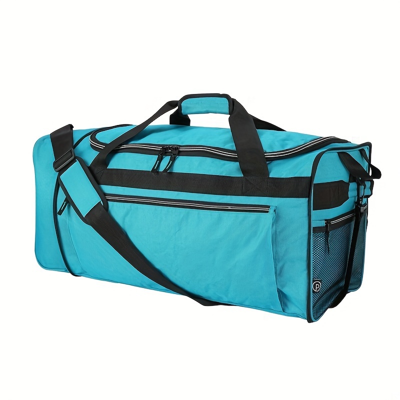 

28" Rolling Collapsible Travel Duffel Bag, Teal