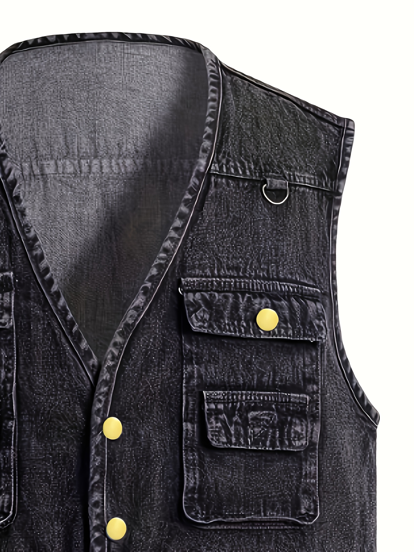 men's oversized jeans like vest non stretch denim like Temu