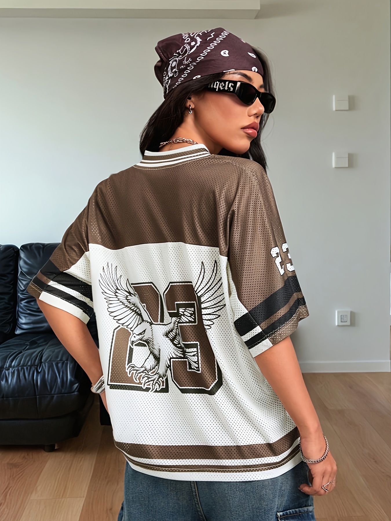 womens y2k retro soccer jersey tee stadium breathable semi - Temu