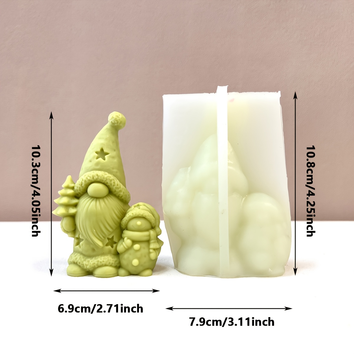 Image of New Silicone Molds For Christmas Santa Claus And Snowman, Suitable For Home Decorations Using Materials Like Epoxy Resin, Scented Candles, Plaster, Cement