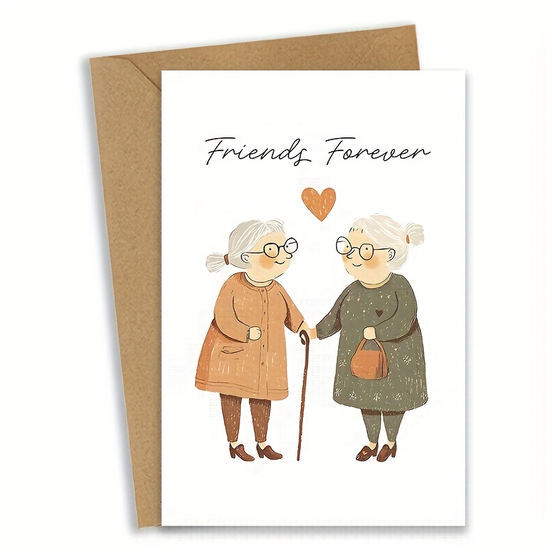 Friendship Card, Forever Greeting Card, Perfect For , Soul Sisters, Bestie, , Colleague, Perfect Birthday Thank You Card, Thank You Card For Best Friend