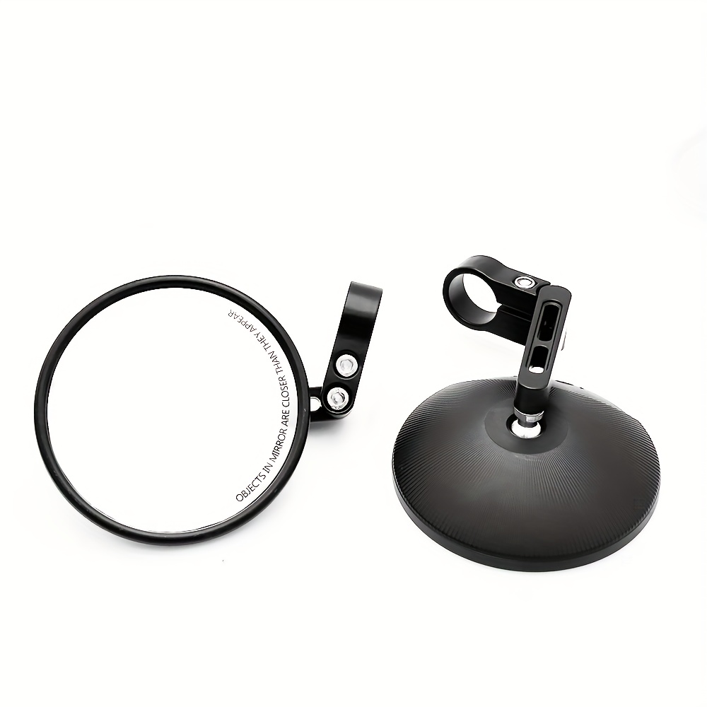 E-shop 2er-Pack Verstellbare Fahrrad Rückspiegel Lenker 22-24mm Universal Rückspiegel Reflektor High-Definition Runder Großer Spiegel Größe