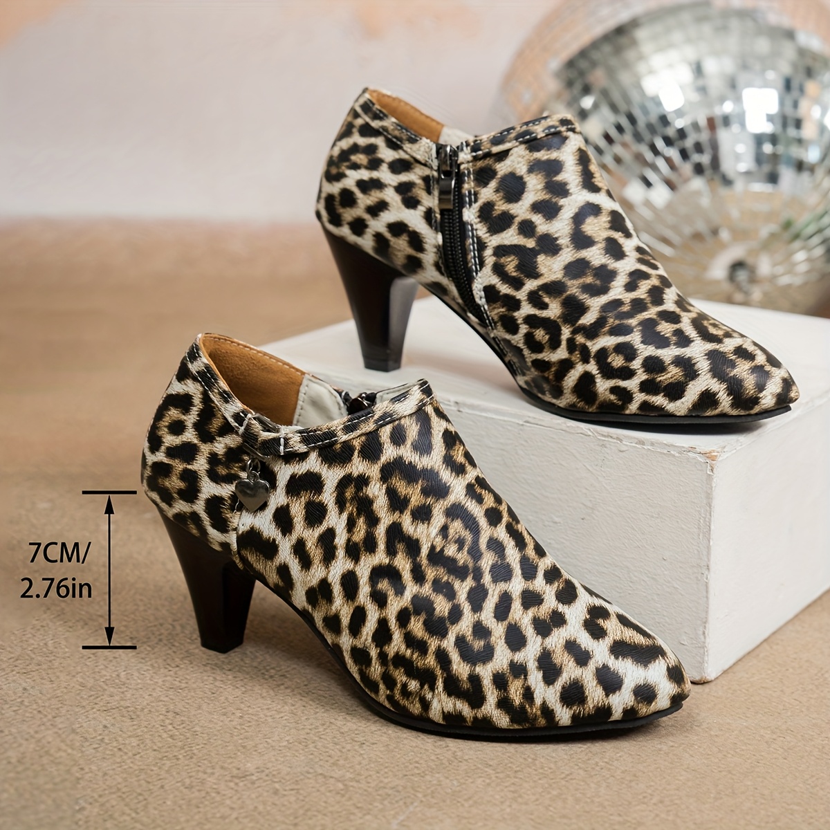 Ankle Boots Botines Mujer Animal Print Zapatos Animal Botines - Main Image