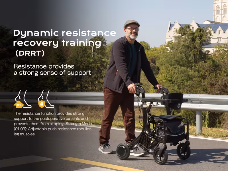 4in 1 rollator walker electric wheelchair combo electric rollator walker with foldable lightweight transport wheelchair 600w magnesium alloy motor ideal for elderly rehab Product details 4